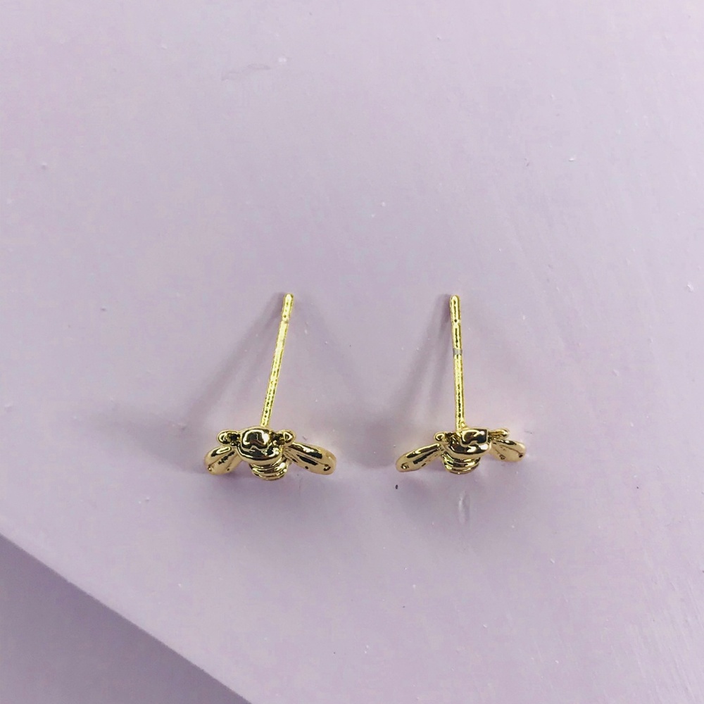 🆑 Gold Bee Studs 🐝 - Picture 2 of 4